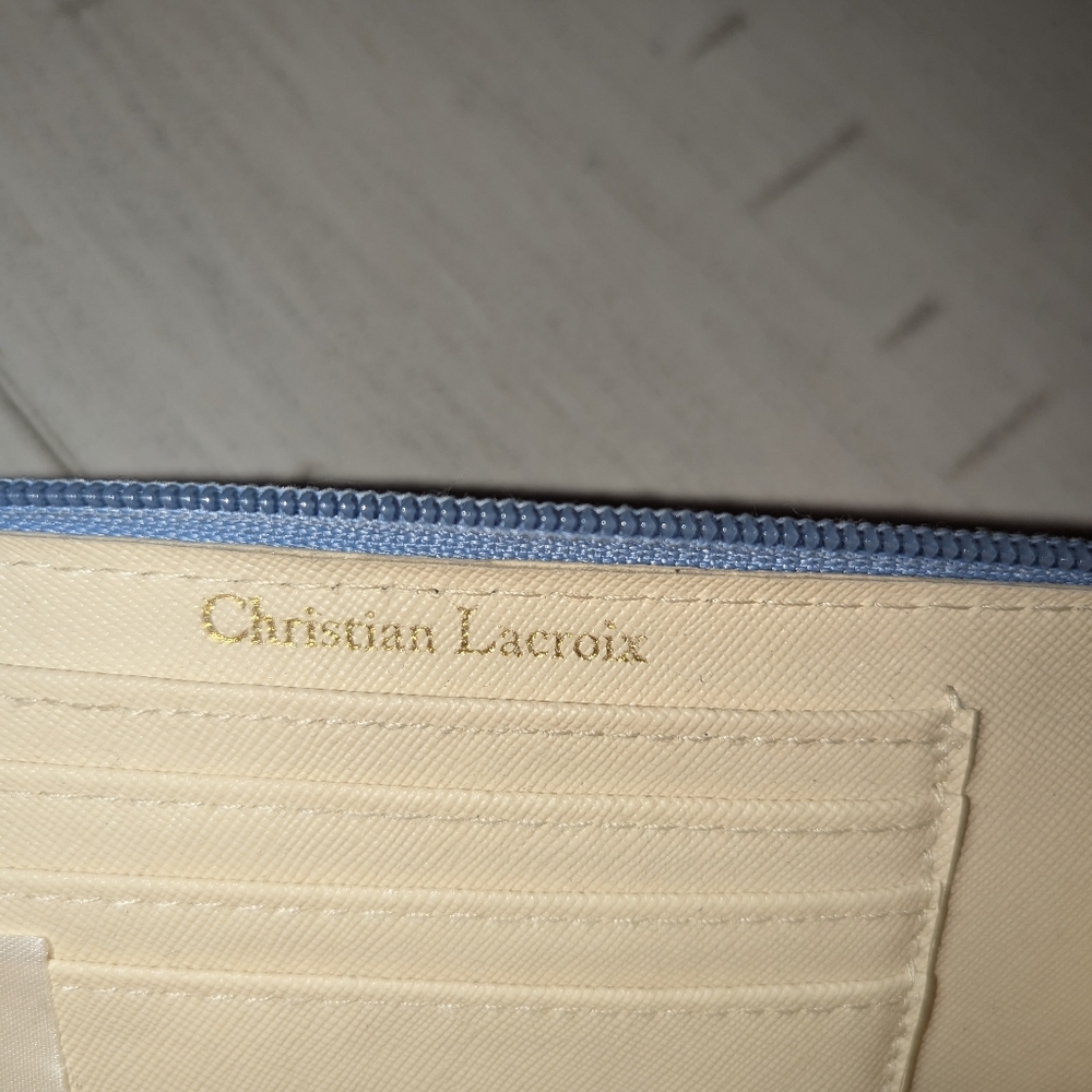 Christian LaCroix baby blue long wallet - Picture 3 of 14